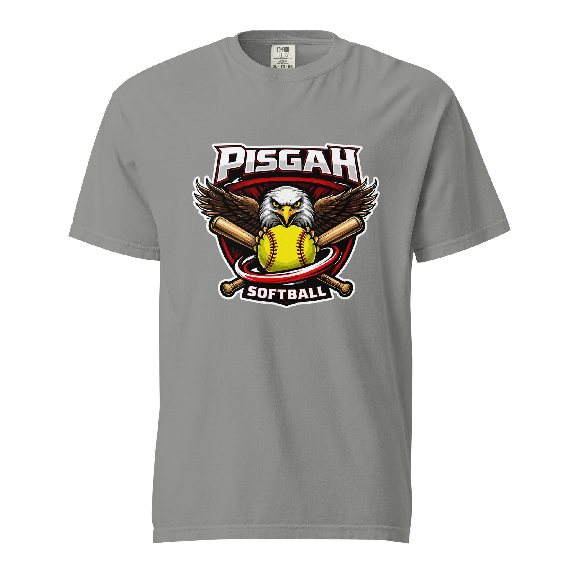 Signature | Comfort Colors T-Shirt | Pisgah Rec League | Eagle Softball Logo