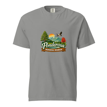 Signature | Comfort Colors T-Shirt | Ponderosa Reunion | Painted Mountain Crest Logo
