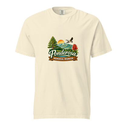Signature | Comfort Colors T-Shirt | Ponderosa Reunion | Painted Mountain Crest Logo