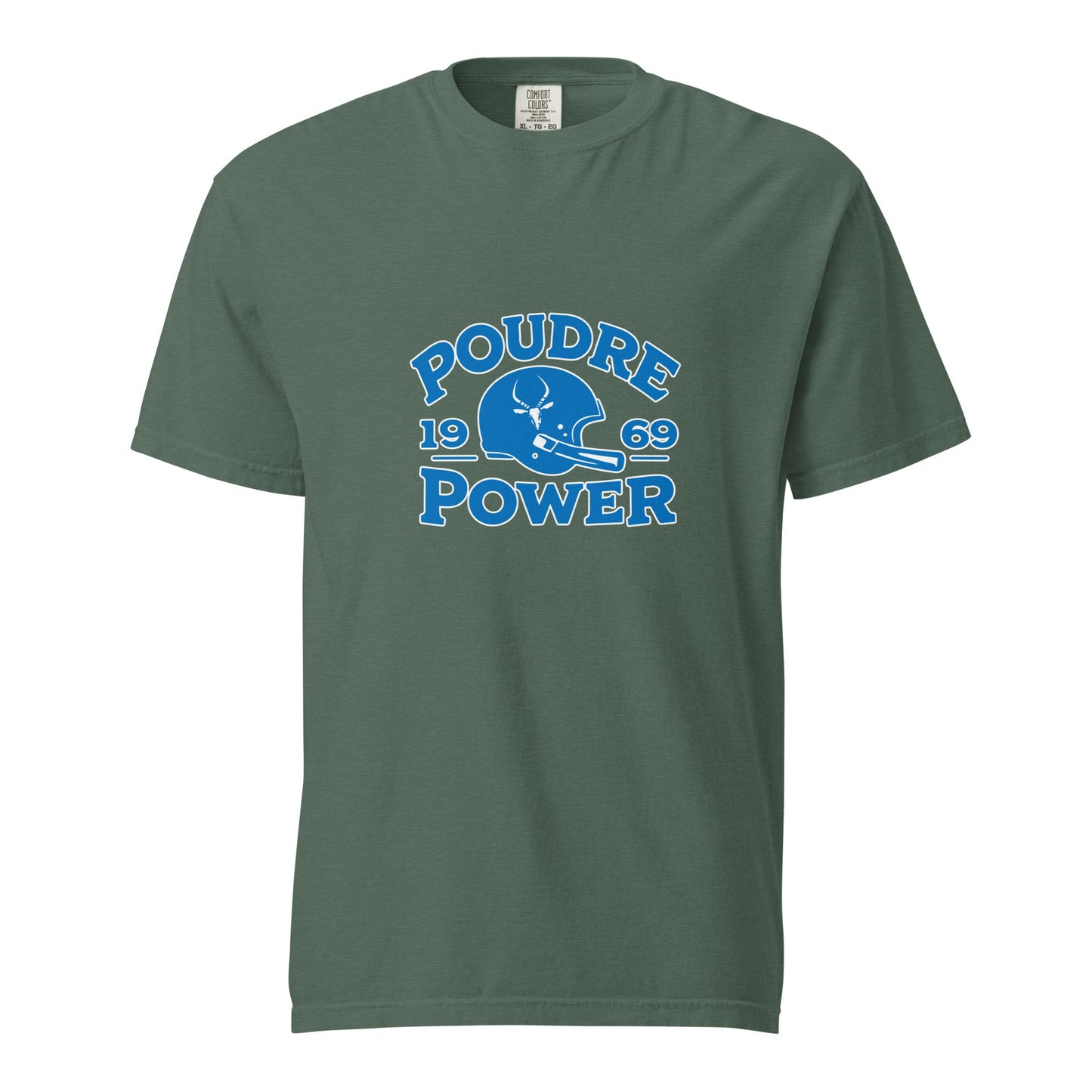 Signature | Comfort Colors T-Shirt | Poudre Football | Crest Logo
