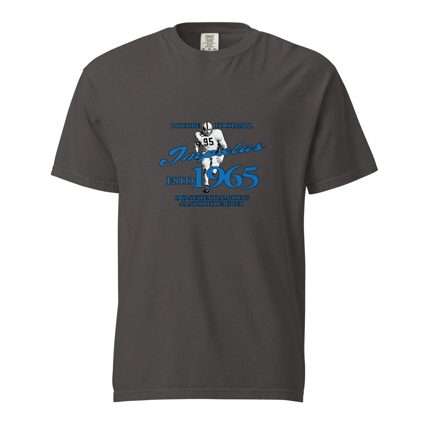 Signature | Comfort Colors T-Shirt | Poudre Football | Dynasty Athletics Logo