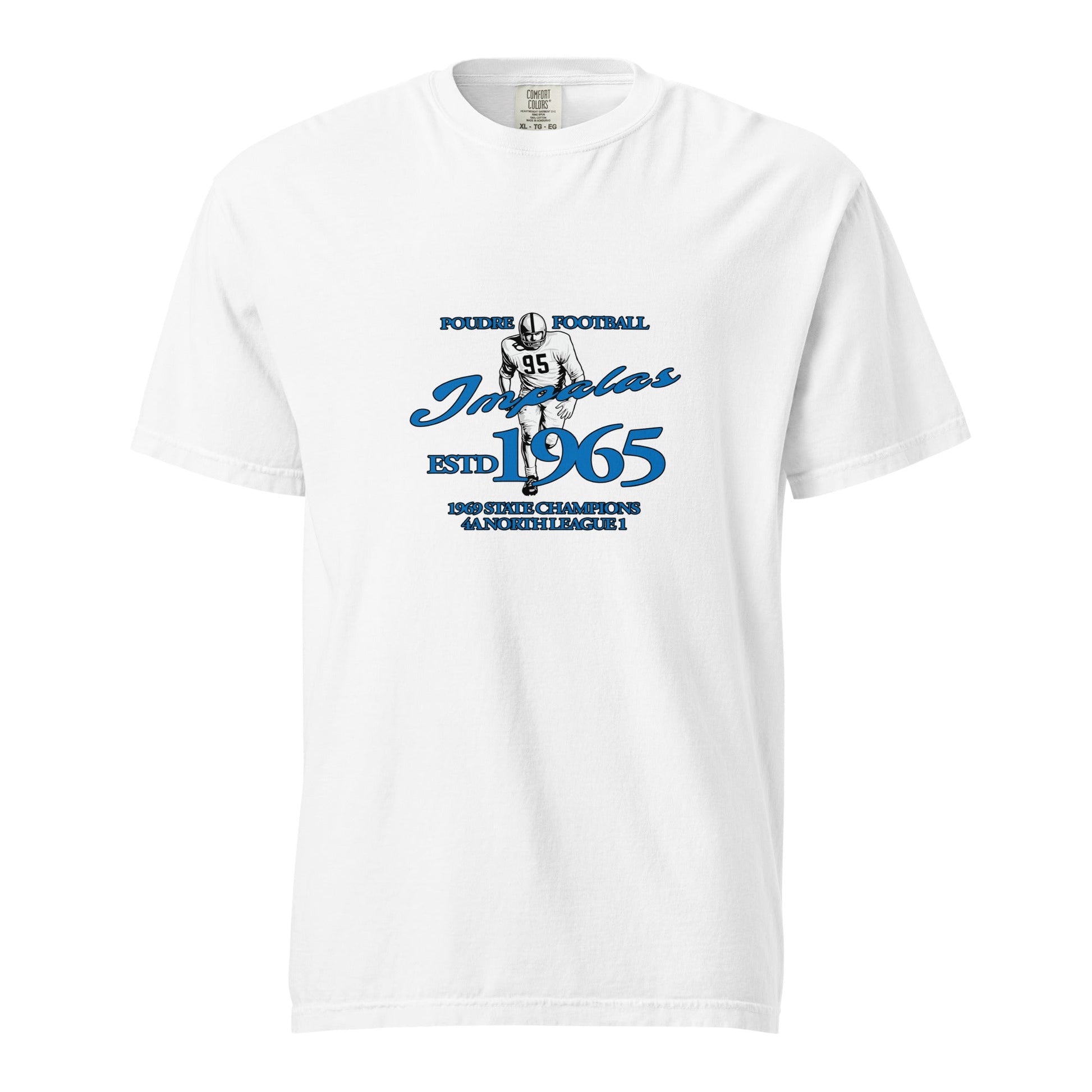 Signature | Comfort Colors T-Shirt | Poudre Football | Dynasty Athletics Logo