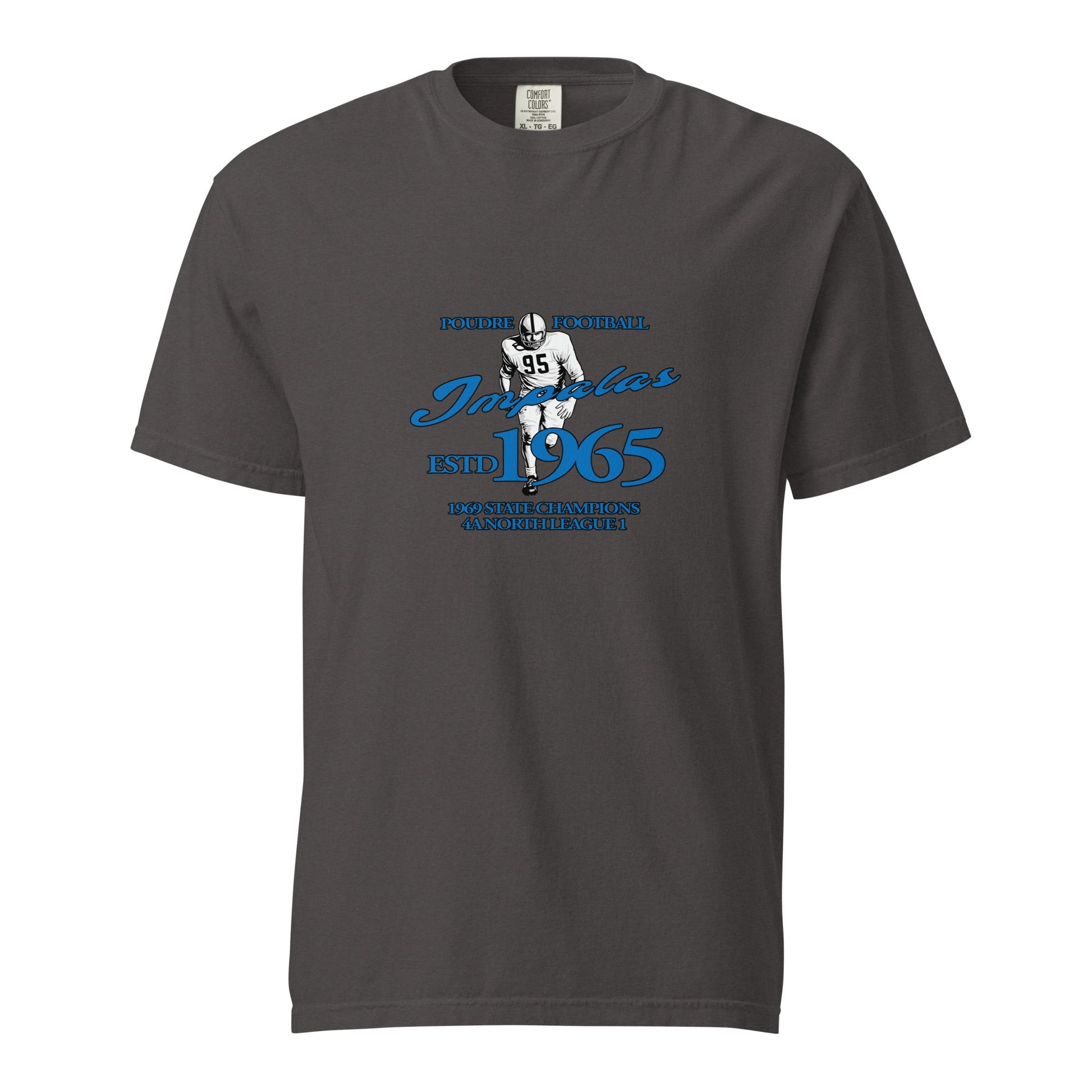 Signature | Comfort Colors T-Shirt | Poudre Football | Dynasty Athletics Logo