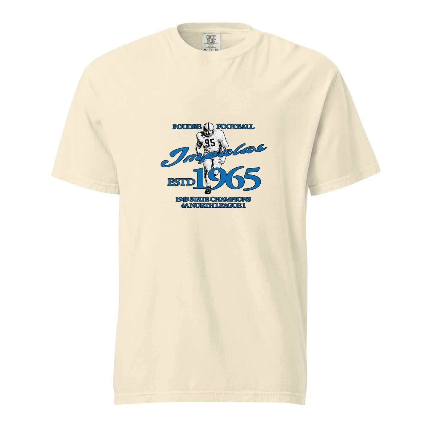 Signature | Comfort Colors T-Shirt | Poudre Football | Dynasty Athletics Logo