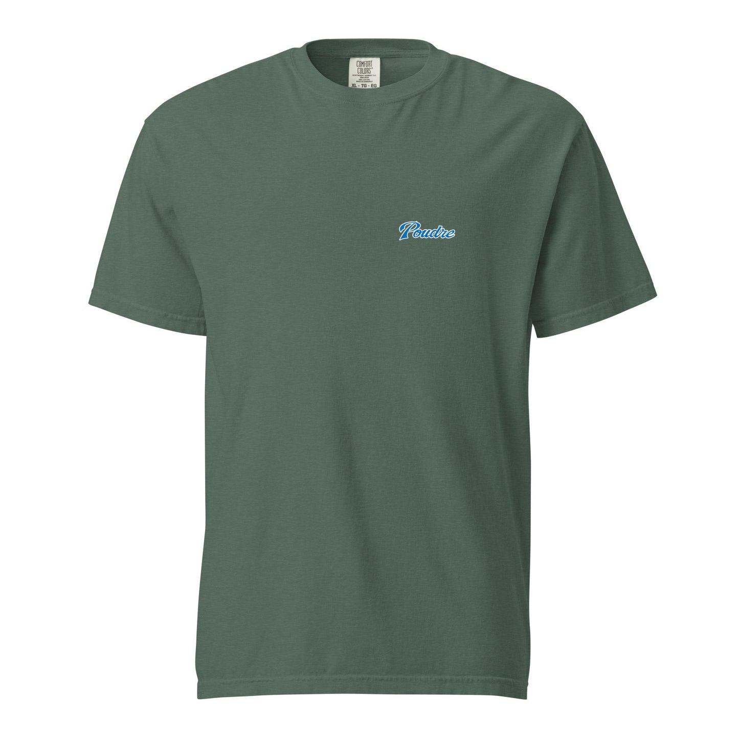 Signature | Comfort Colors T-Shirt | Poudre Football | Emblem Logo