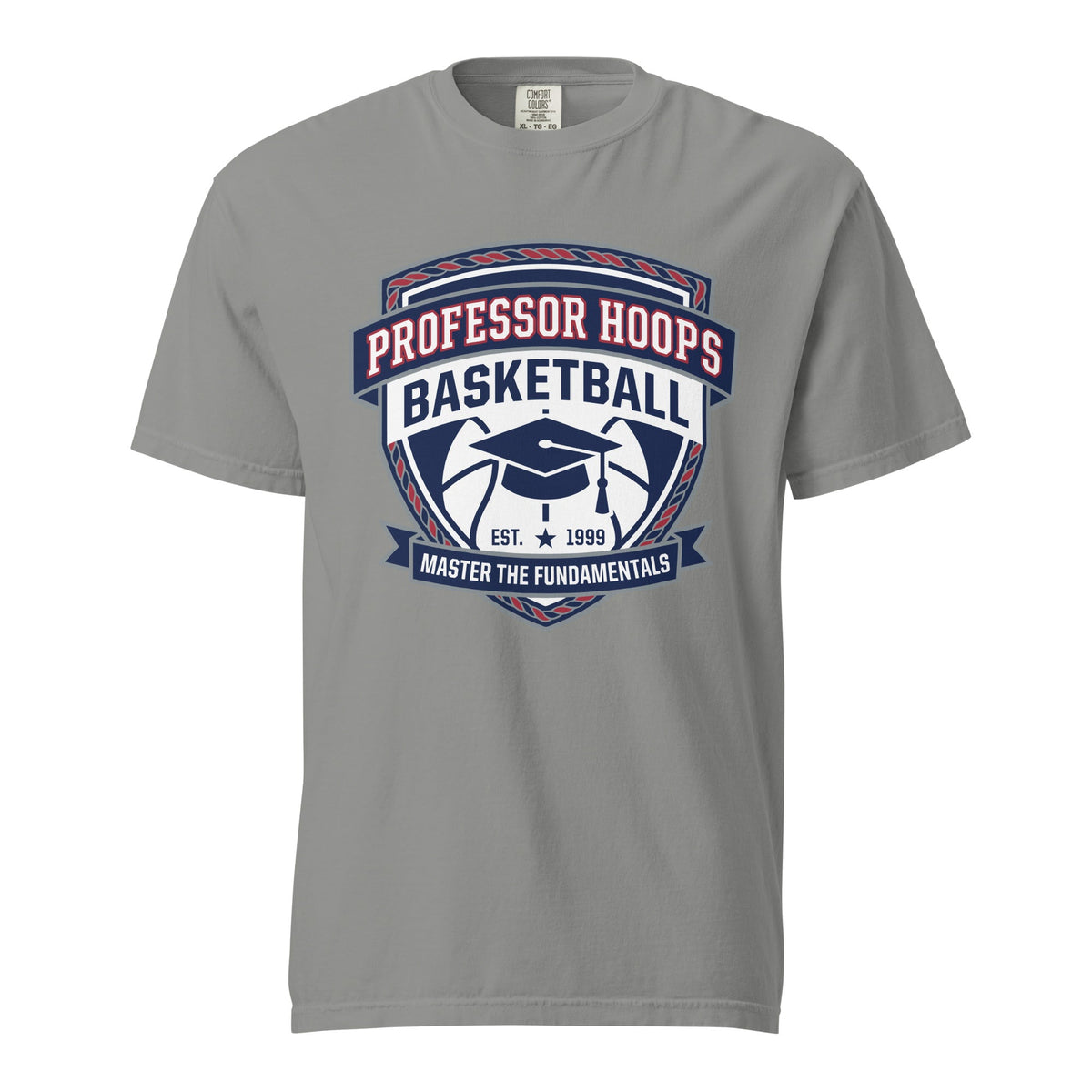 Signature | Comfort Colors T-Shirt | Professor Hoops Basketball | Crest Logo