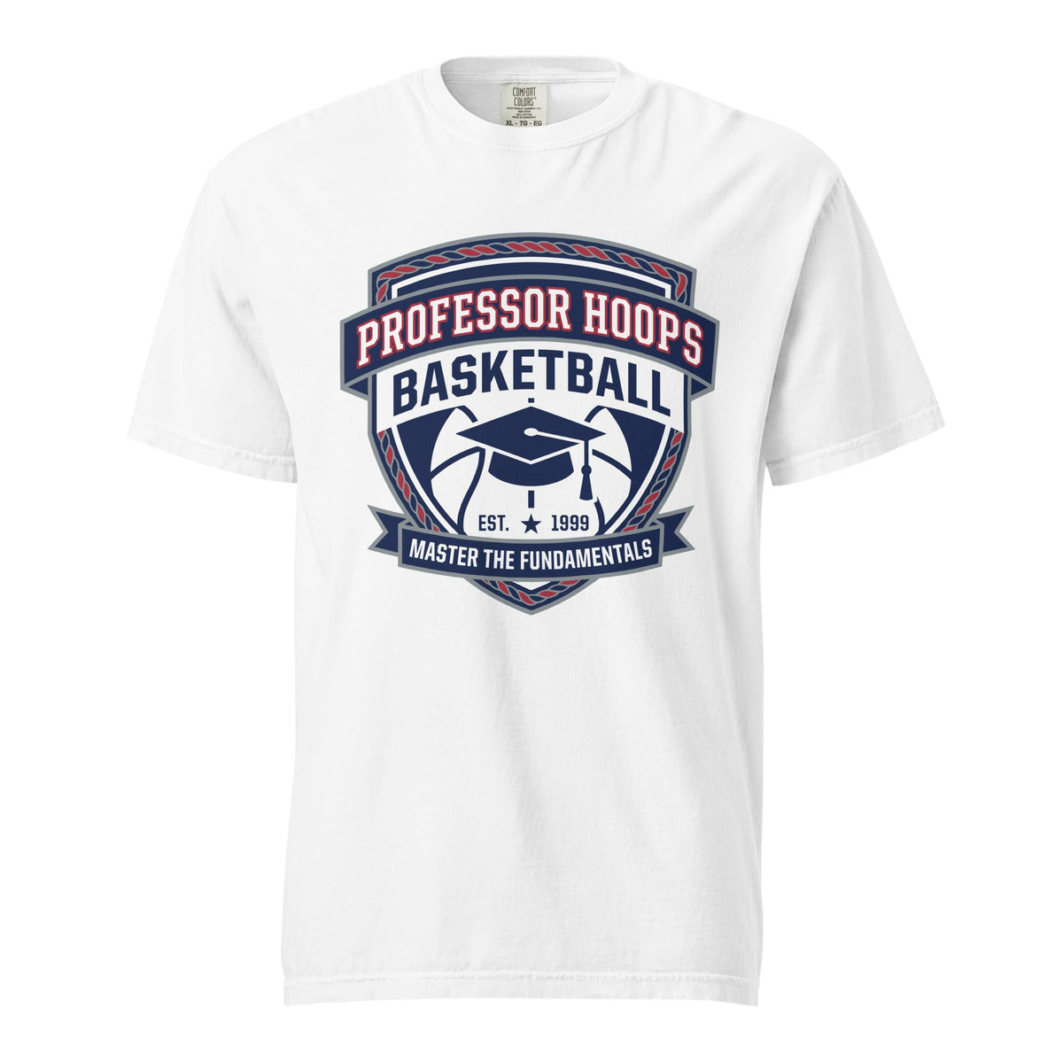 Signature | Comfort Colors T-Shirt | Professor Hoops Basketball | Crest Logo
