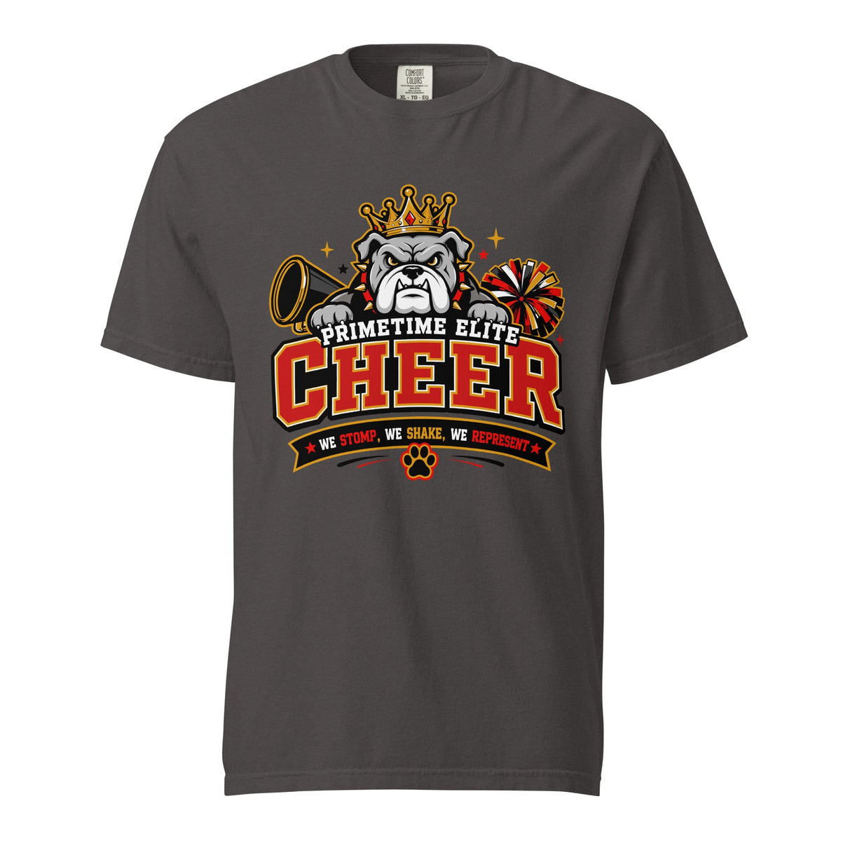 Signature | Comfort Colors T-Shirt | PTE Bulldog Cheer | Crest Logo