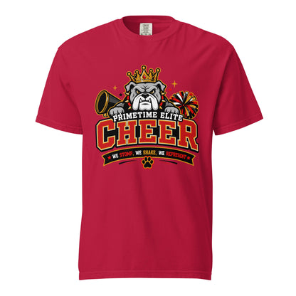 Signature | Comfort Colors T-Shirt | PTE Bulldog Cheer | Crest Logo
