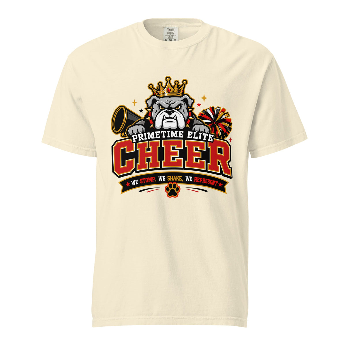 Signature | Comfort Colors T-Shirt | PTE Bulldog Cheer | Crest Logo