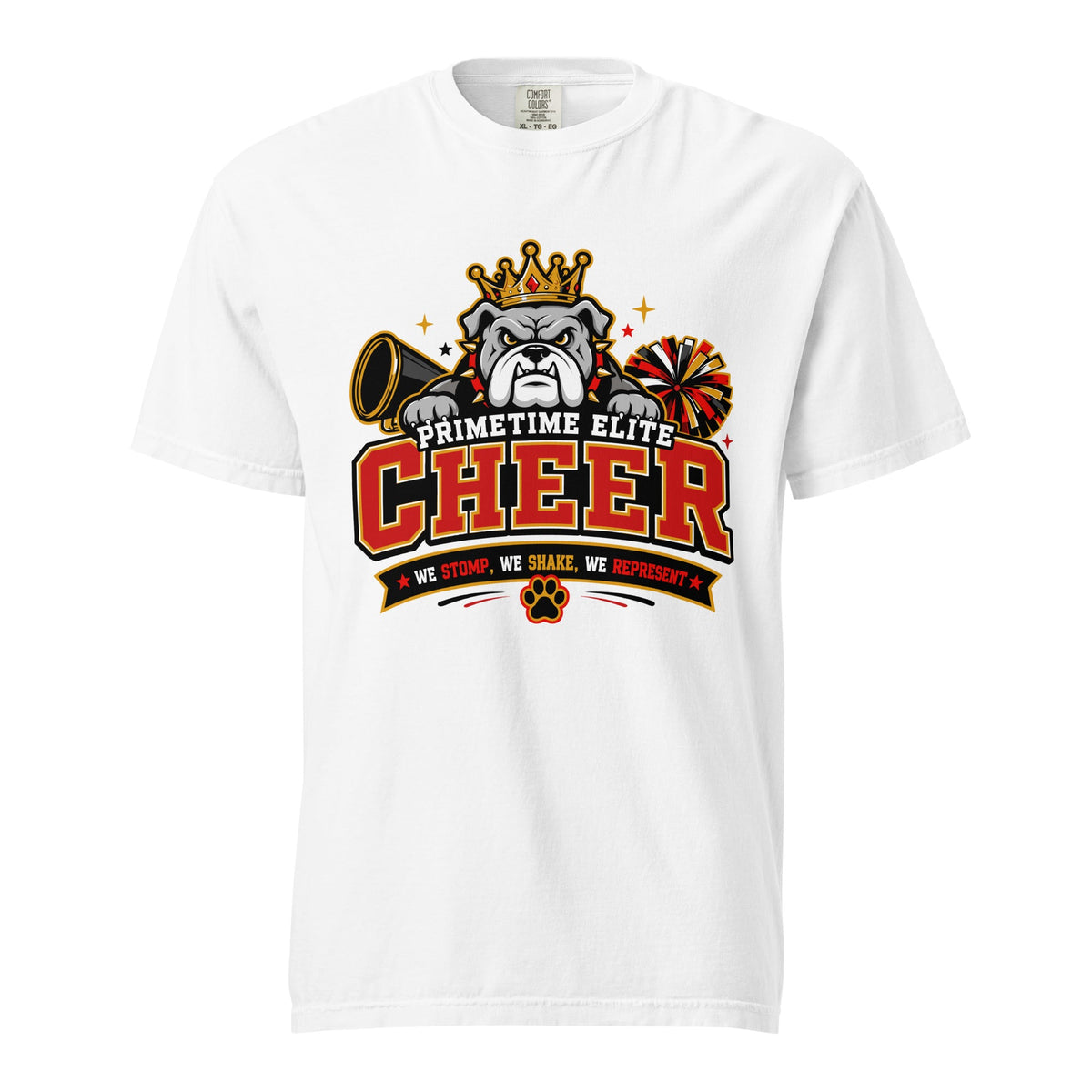 Signature | Comfort Colors T-Shirt | PTE Bulldog Cheer | Crest Logo