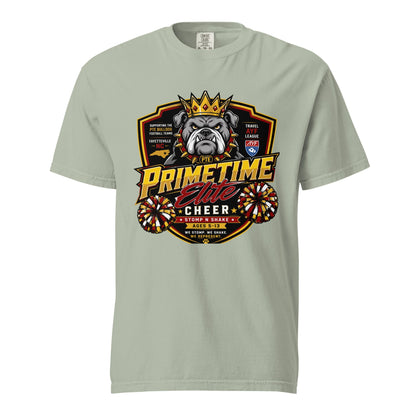 Signature | Comfort Colors T-Shirt | PTE Bulldog Cheer | Shield Logo