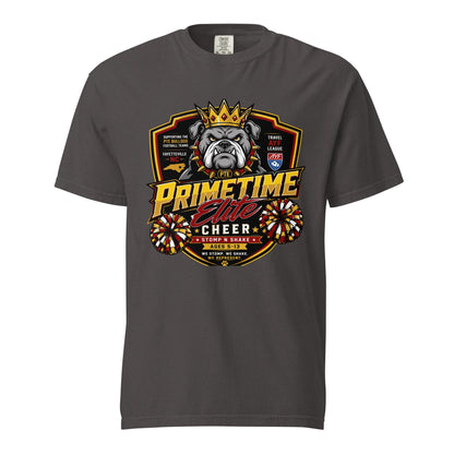 Signature | Comfort Colors T-Shirt | PTE Bulldog Cheer | Shield Logo