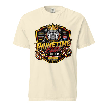 Signature | Comfort Colors T-Shirt | PTE Bulldog Cheer | Shield Logo