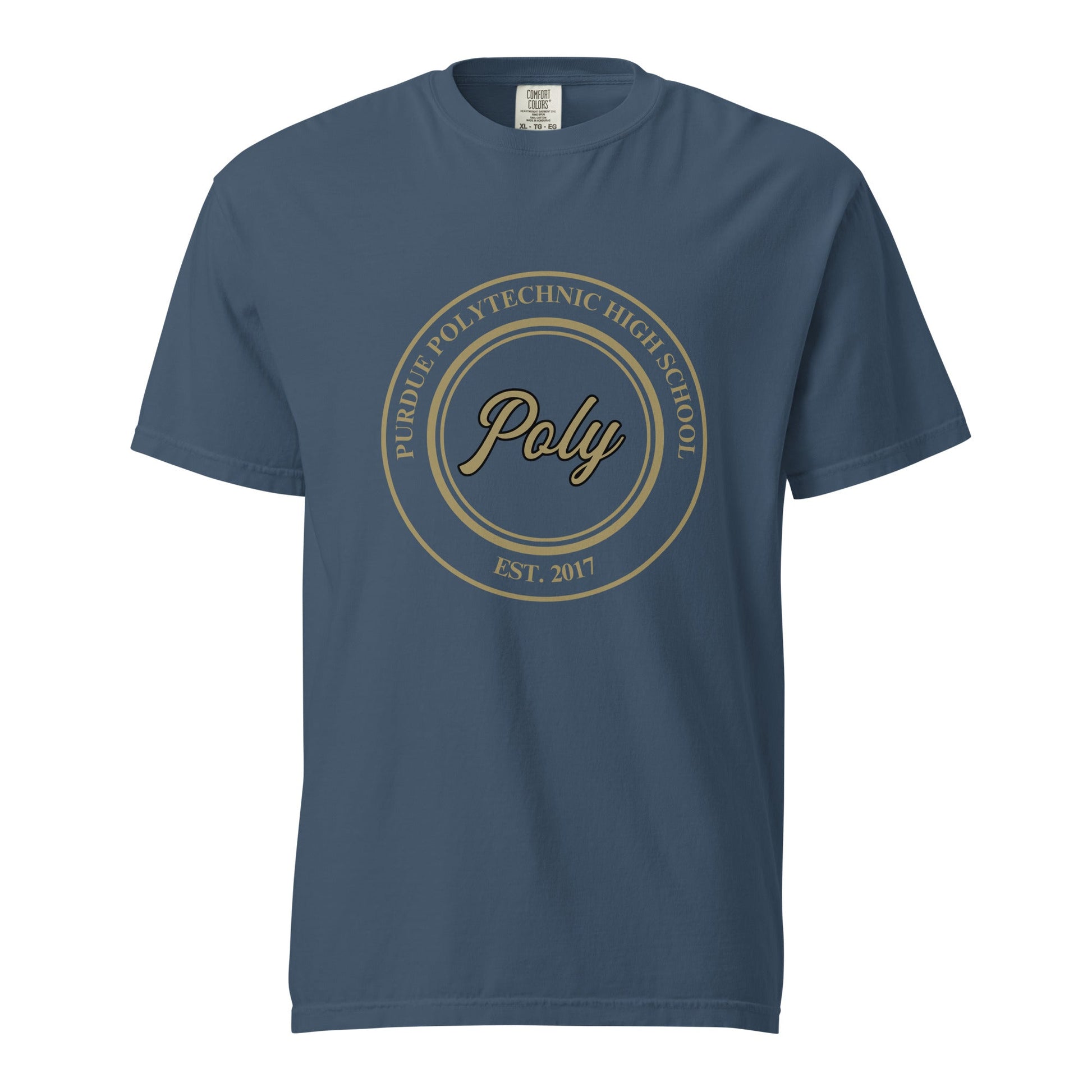 Signature | Comfort Colors T-Shirt | Purdue Polytechnic High School | Poly Seal Logo