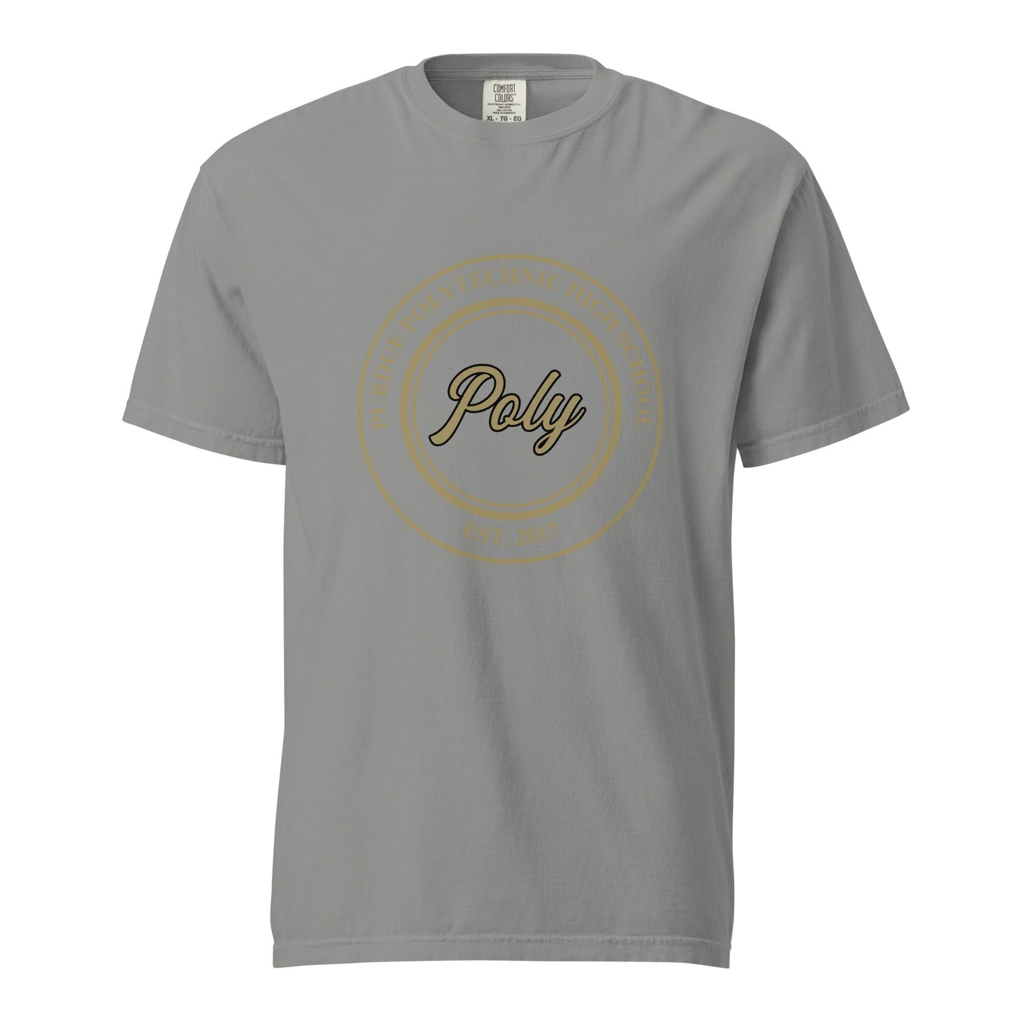 Signature | Comfort Colors T-Shirt | Purdue Polytechnic High School | Poly Seal Logo