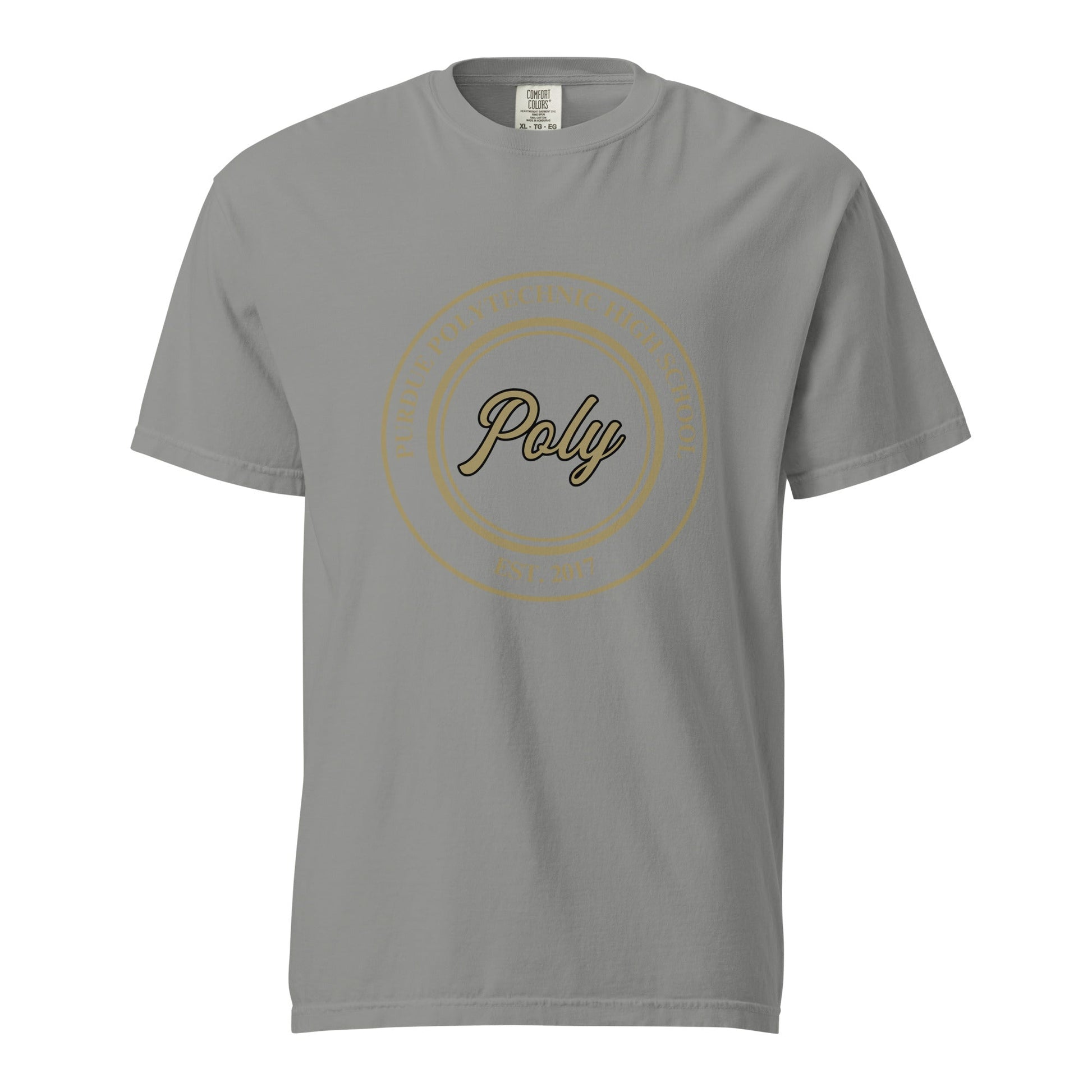 Signature | Comfort Colors T-Shirt | Purdue Polytechnic High School | Poly Seal Logo