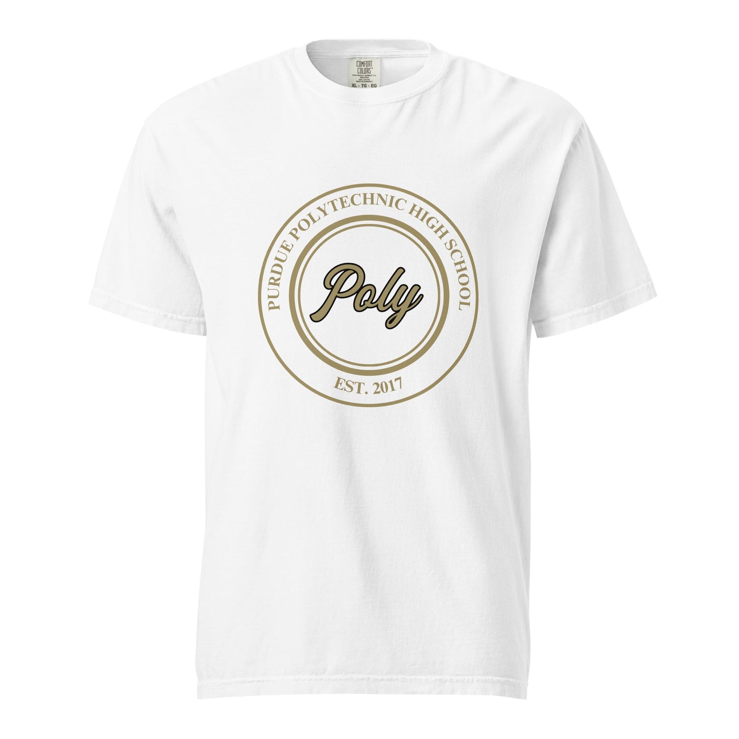 Signature | Comfort Colors T-Shirt | Purdue Polytechnic High School | Poly Seal Logo