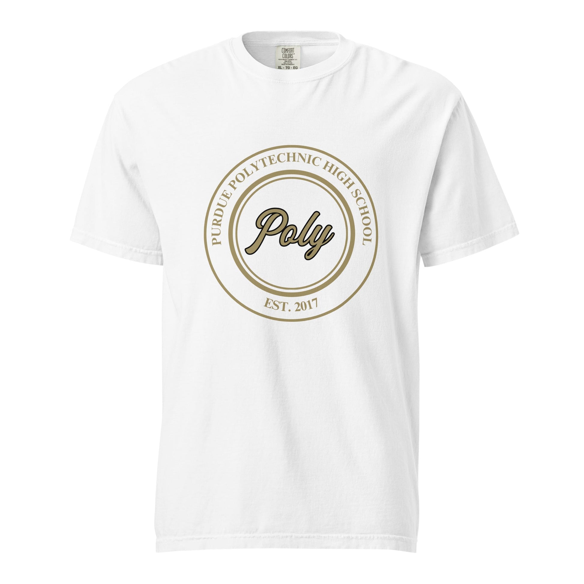 Signature | Comfort Colors T-Shirt | Purdue Polytechnic High School | Poly Seal Logo