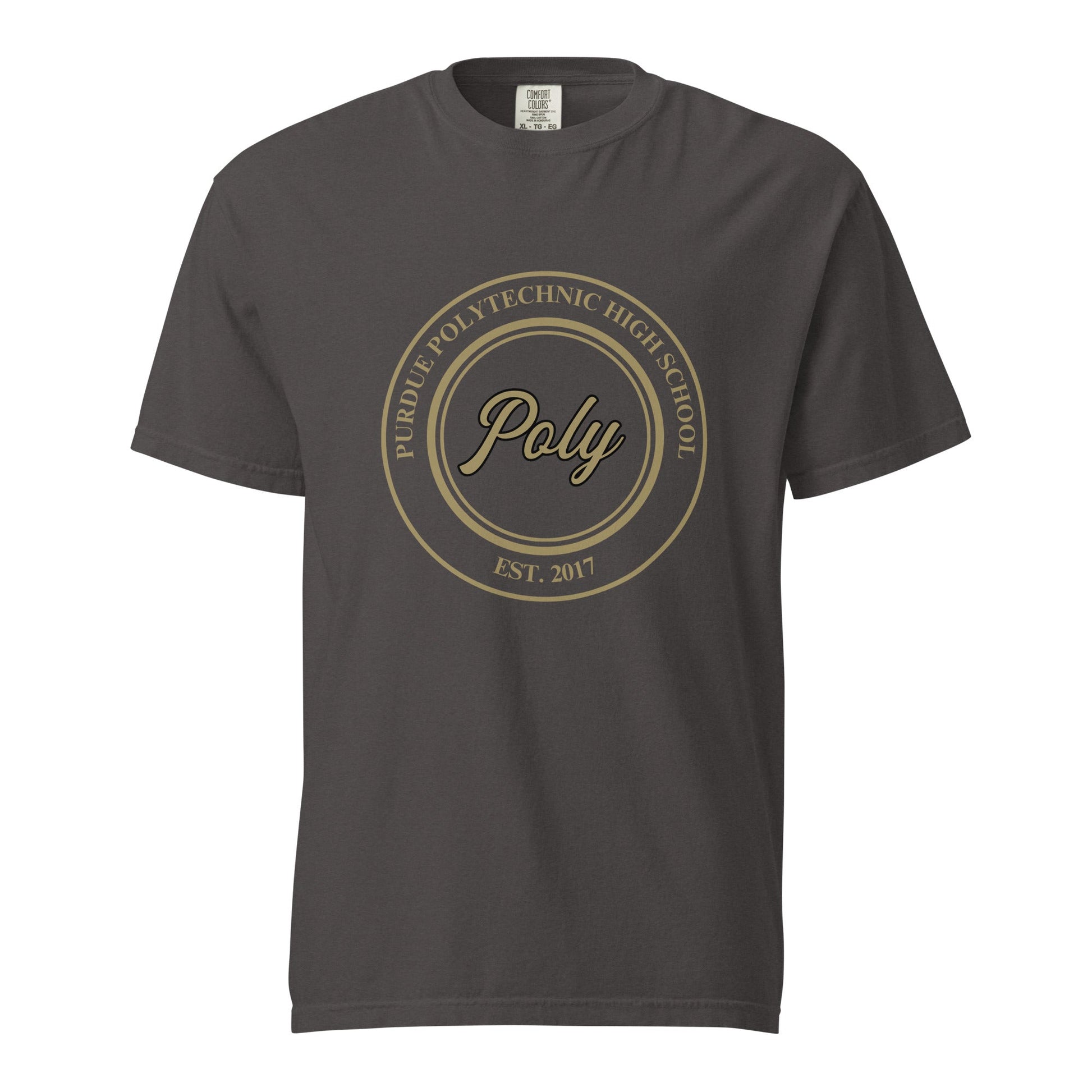 Signature | Comfort Colors T-Shirt | Purdue Polytechnic High School | Poly Seal Logo
