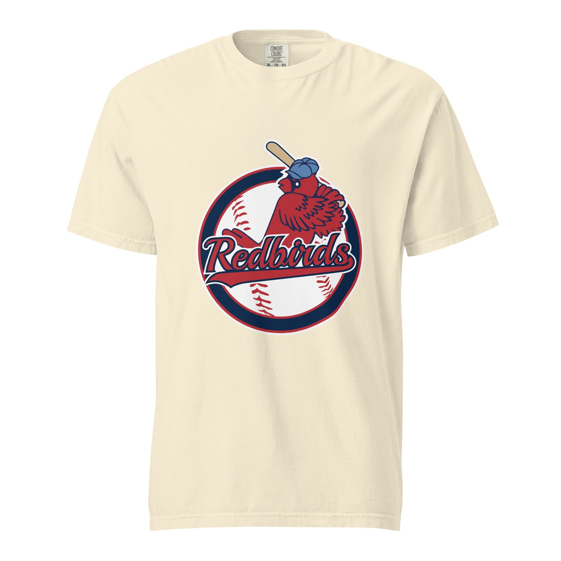 Signature | Comfort Colors T-Shirt | Redbirds | Vintage Badge Logo