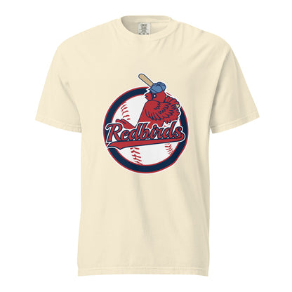 Signature | Comfort Colors T-Shirt | Redbirds | Vintage Badge Logo