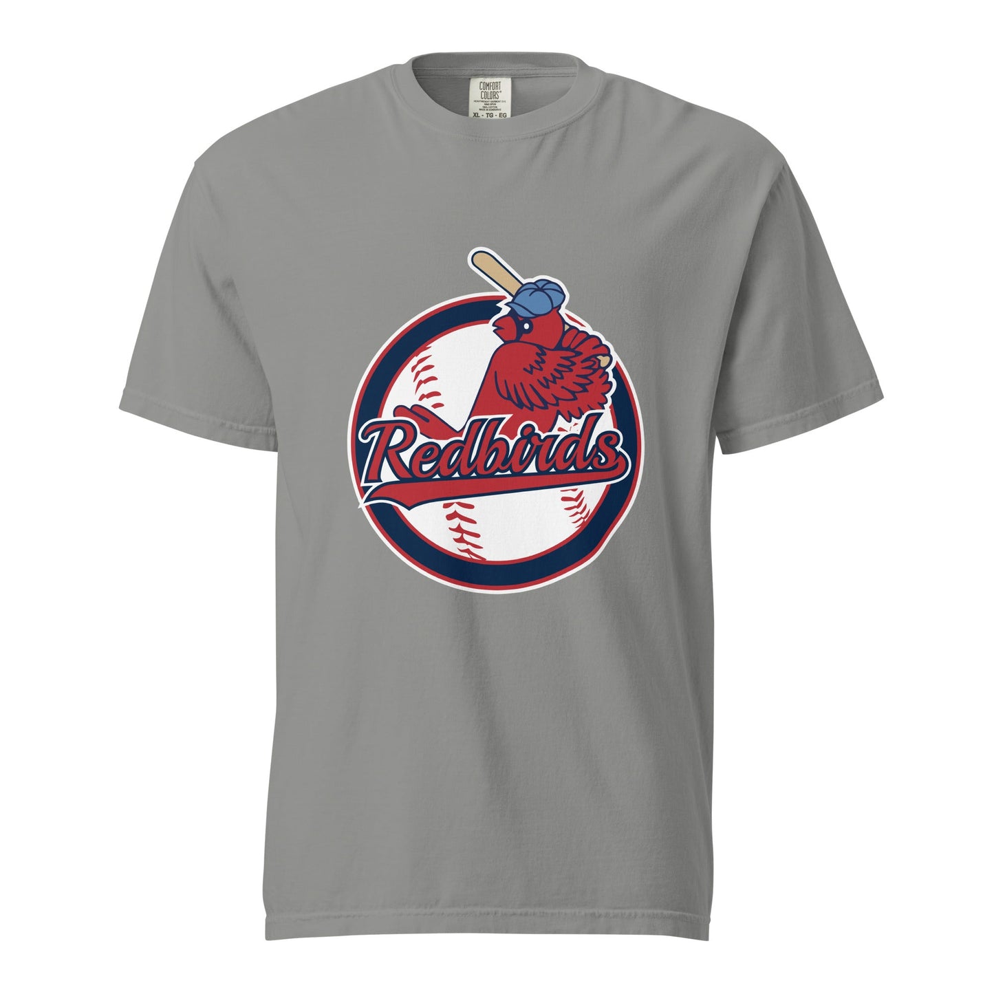 Signature | Comfort Colors T-Shirt | Redbirds | Vintage Badge Logo