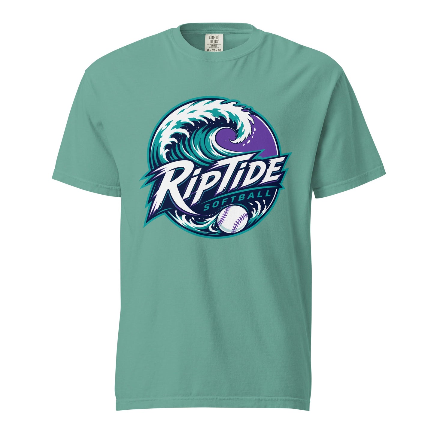 Signature | Comfort Colors T-Shirt | RipTide Softball | Emblem Logo