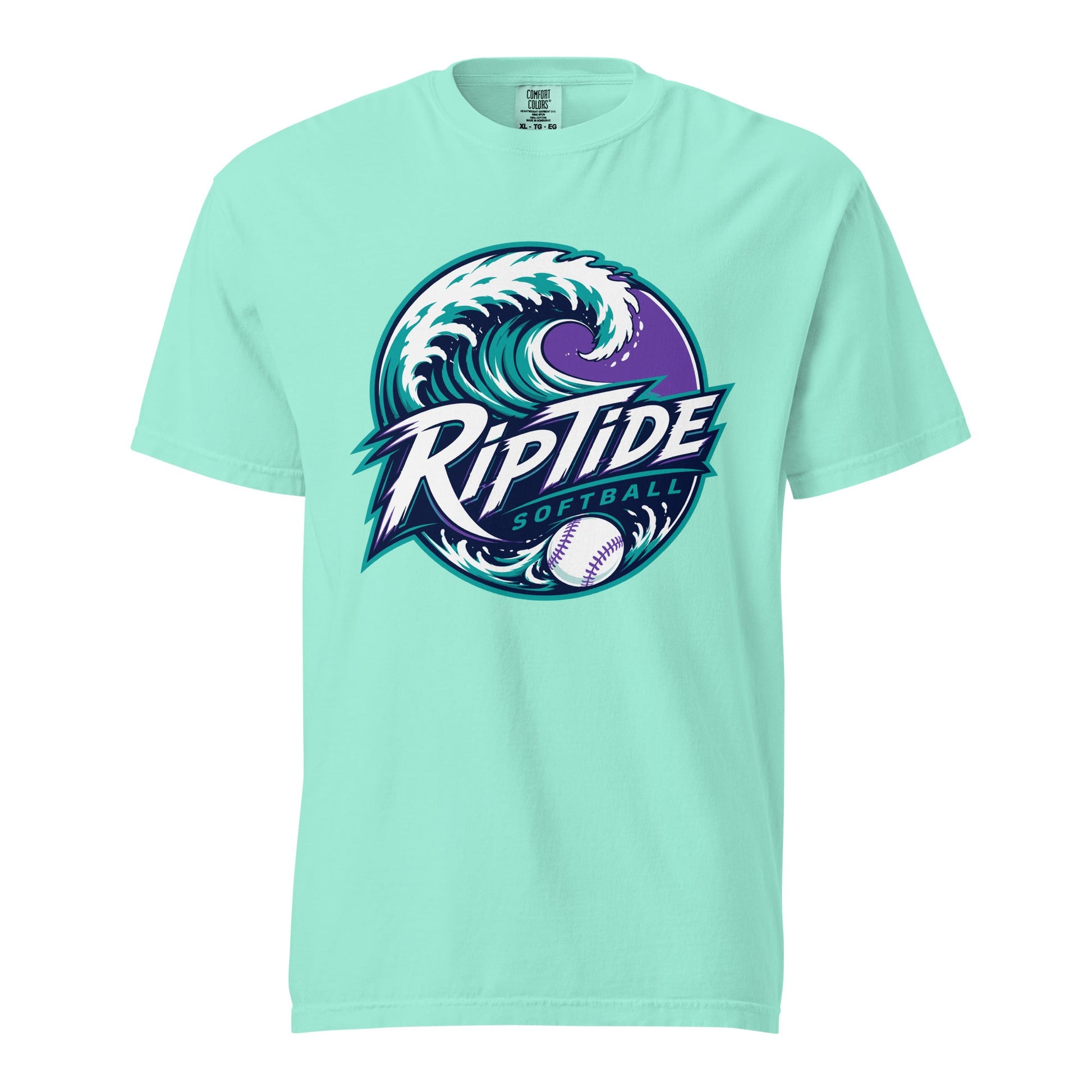 Signature | Comfort Colors T-Shirt | RipTide Softball | Emblem Logo