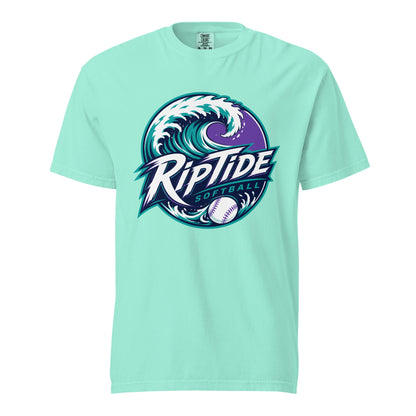 Signature | Comfort Colors T-Shirt | RipTide Softball | Emblem Logo