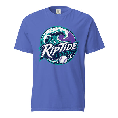Signature | Comfort Colors T-Shirt | RipTide Softball | Emblem Logo