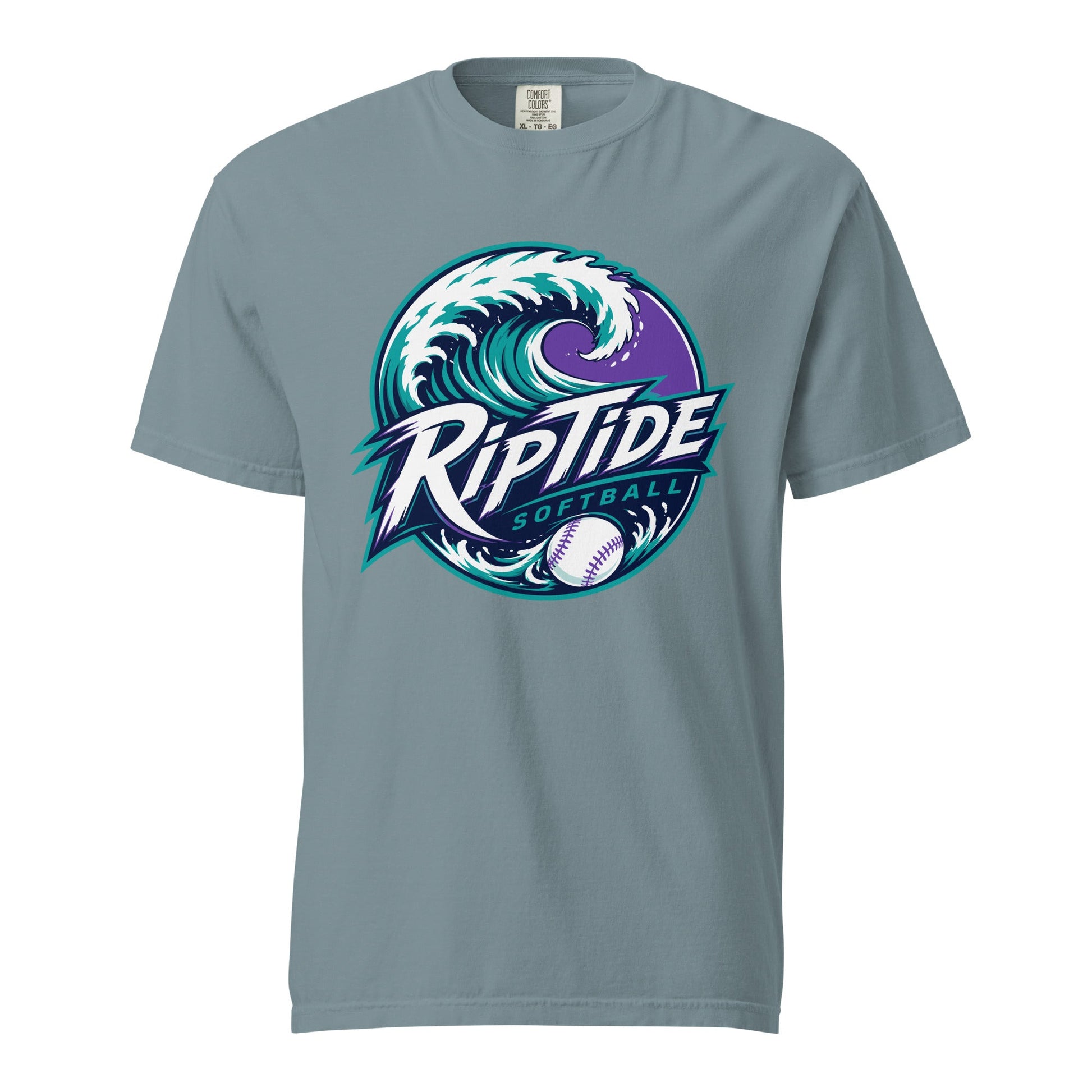 Signature | Comfort Colors T-Shirt | RipTide Softball | Emblem Logo