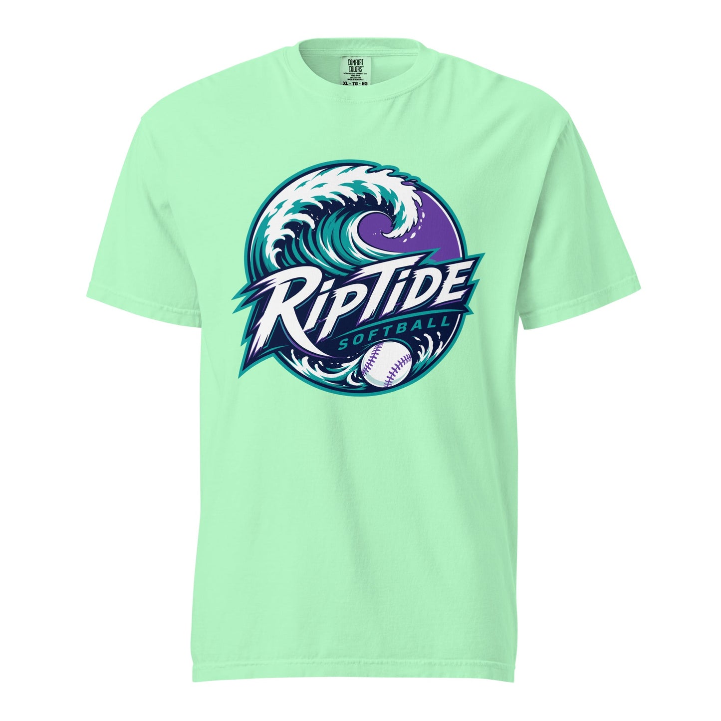 Signature | Comfort Colors T-Shirt | RipTide Softball | Emblem Logo