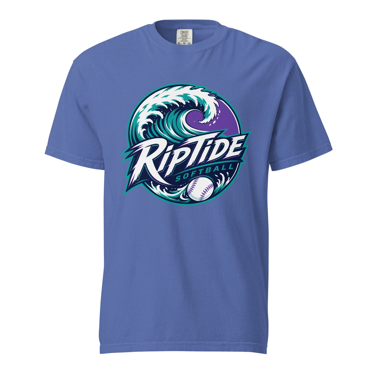 Signature | Comfort Colors T-Shirt | RipTide Softball | Emblem Logo