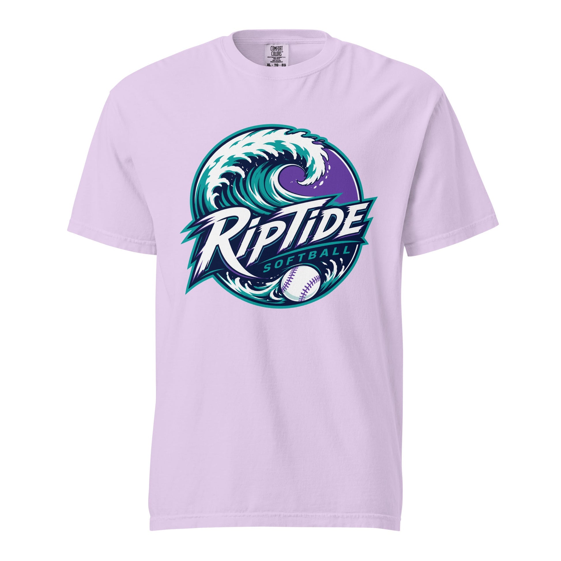 Signature | Comfort Colors T-Shirt | RipTide Softball | Emblem Logo
