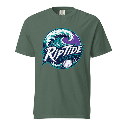 Signature | Comfort Colors T-Shirt | RipTide Softball | Emblem Logo