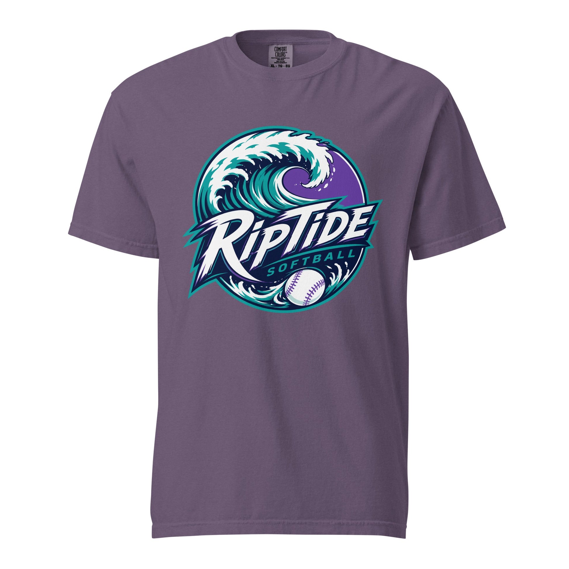 Signature | Comfort Colors T-Shirt | RipTide Softball | Emblem Logo