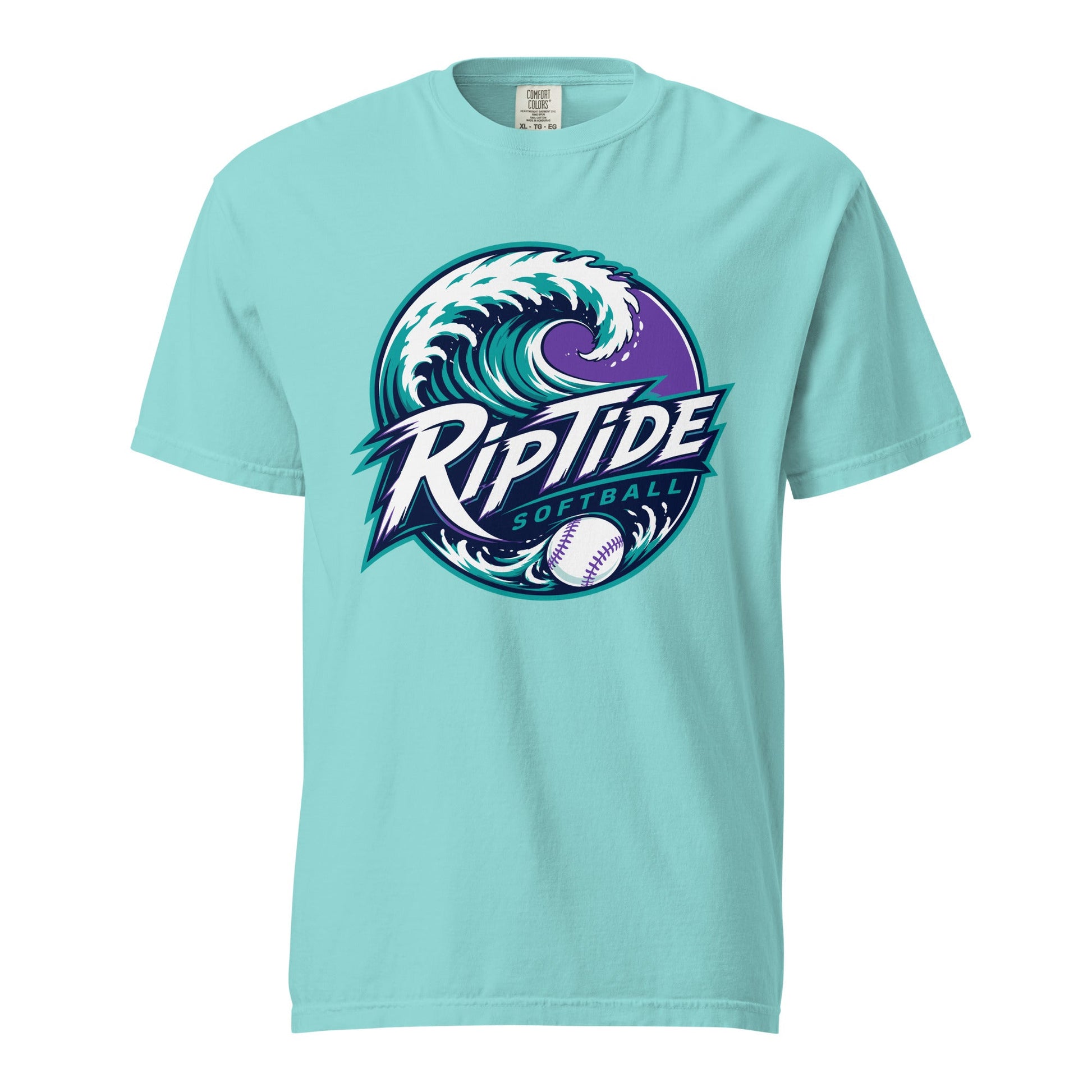 Signature | Comfort Colors T-Shirt | RipTide Softball | Emblem Logo