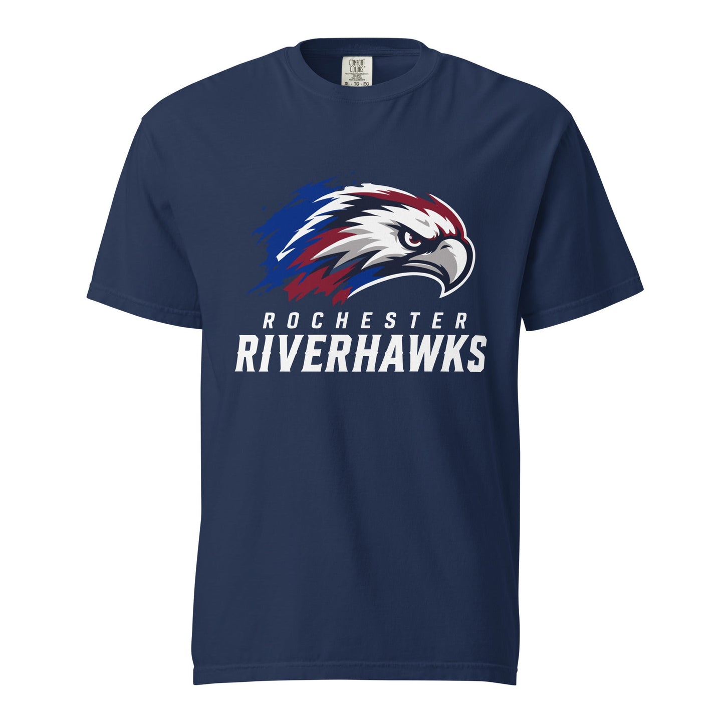 Signature | Comfort Colors T-Shirt | Rochester Riverhawks | Emblem Logo