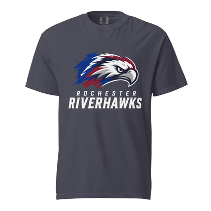 Signature | Comfort Colors T-Shirt | Rochester Riverhawks | Emblem Logo
