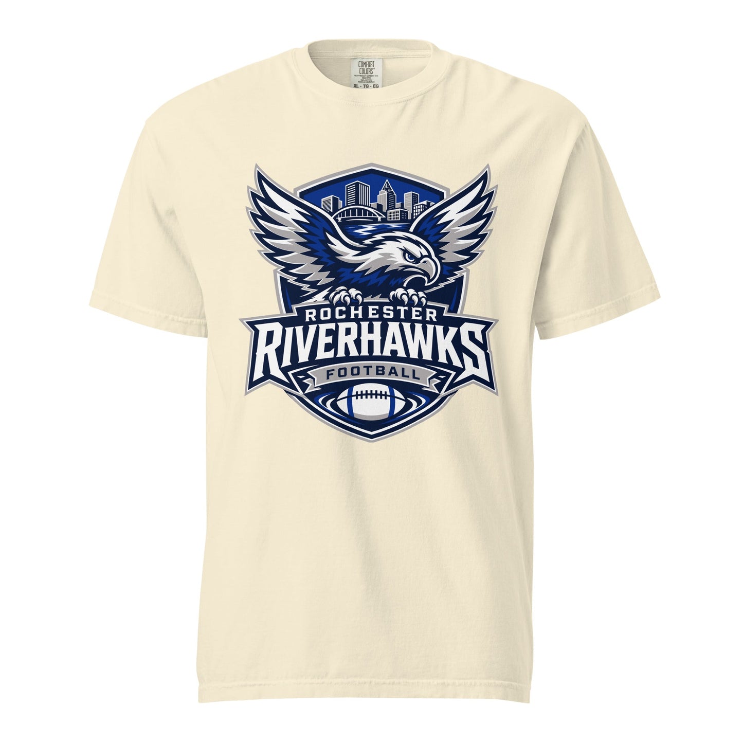Signature | Comfort Colors T-Shirt | Rochester Riverhawks | Shield Logo