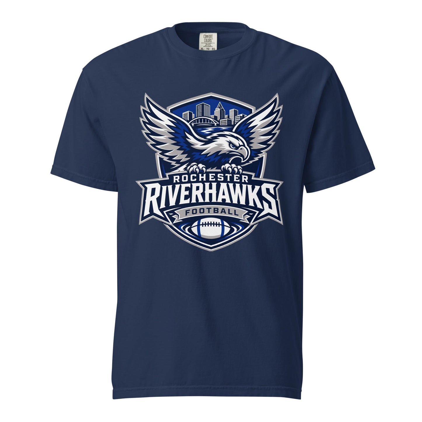 Signature | Comfort Colors T-Shirt | Rochester Riverhawks | Shield Logo