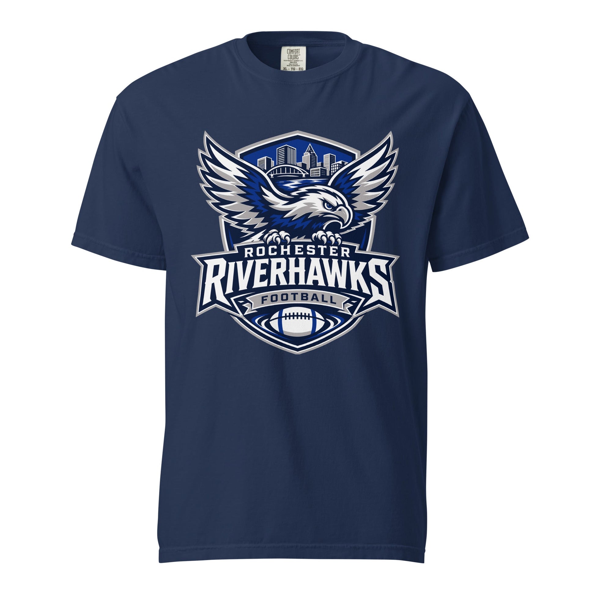 Signature | Comfort Colors T-Shirt | Rochester Riverhawks | Shield Logo