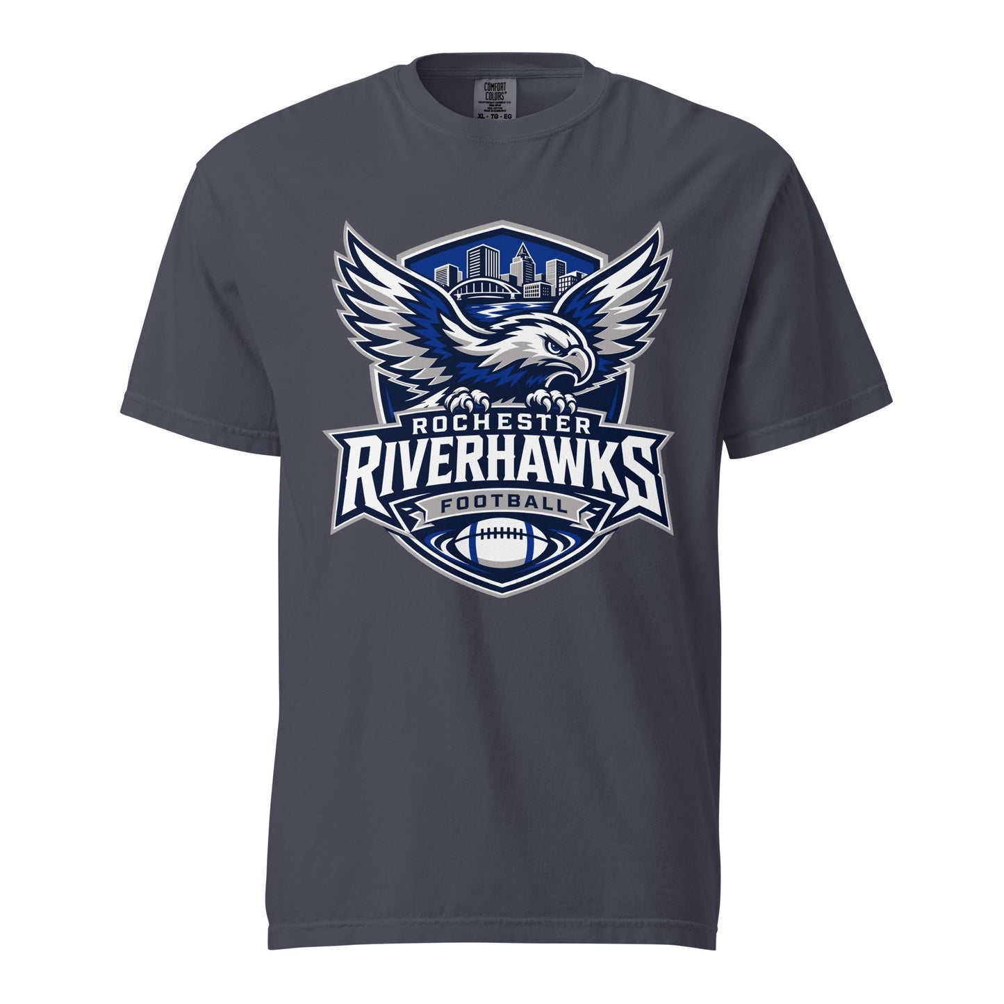 Signature | Comfort Colors T-Shirt | Rochester Riverhawks | Shield Logo