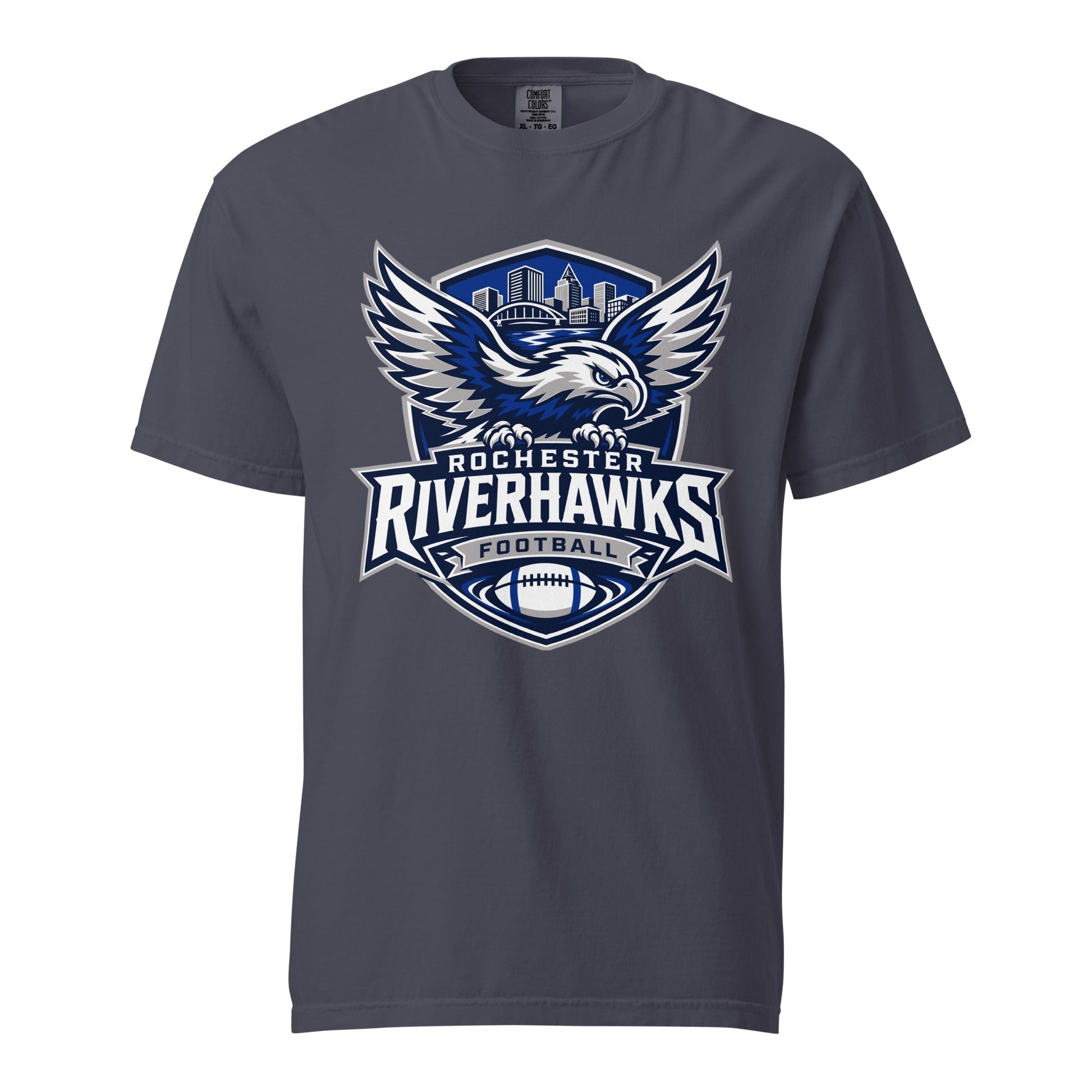Signature | Comfort Colors T-Shirt | Rochester Riverhawks | Shield Logo