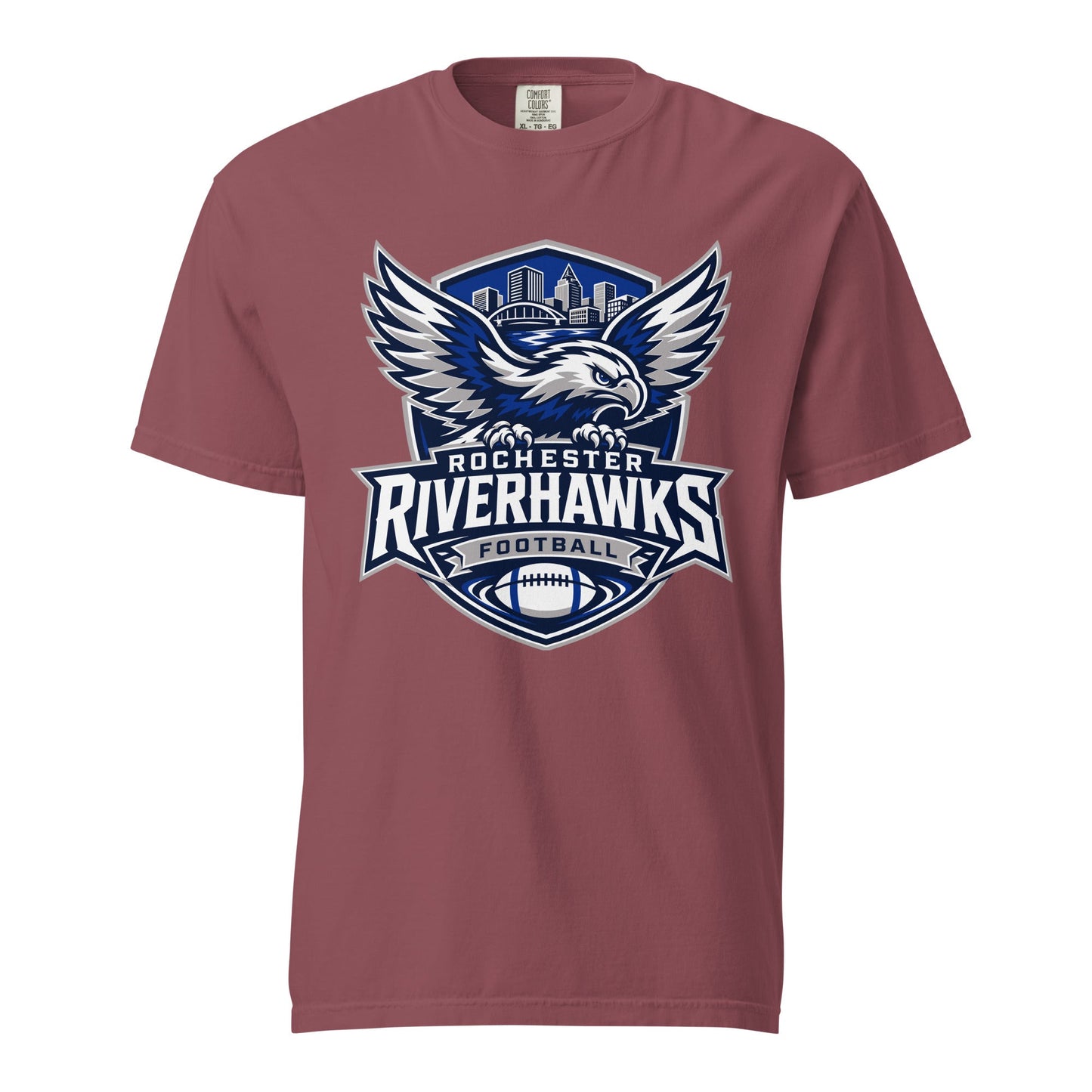 Signature | Comfort Colors T-Shirt | Rochester Riverhawks | Shield Logo