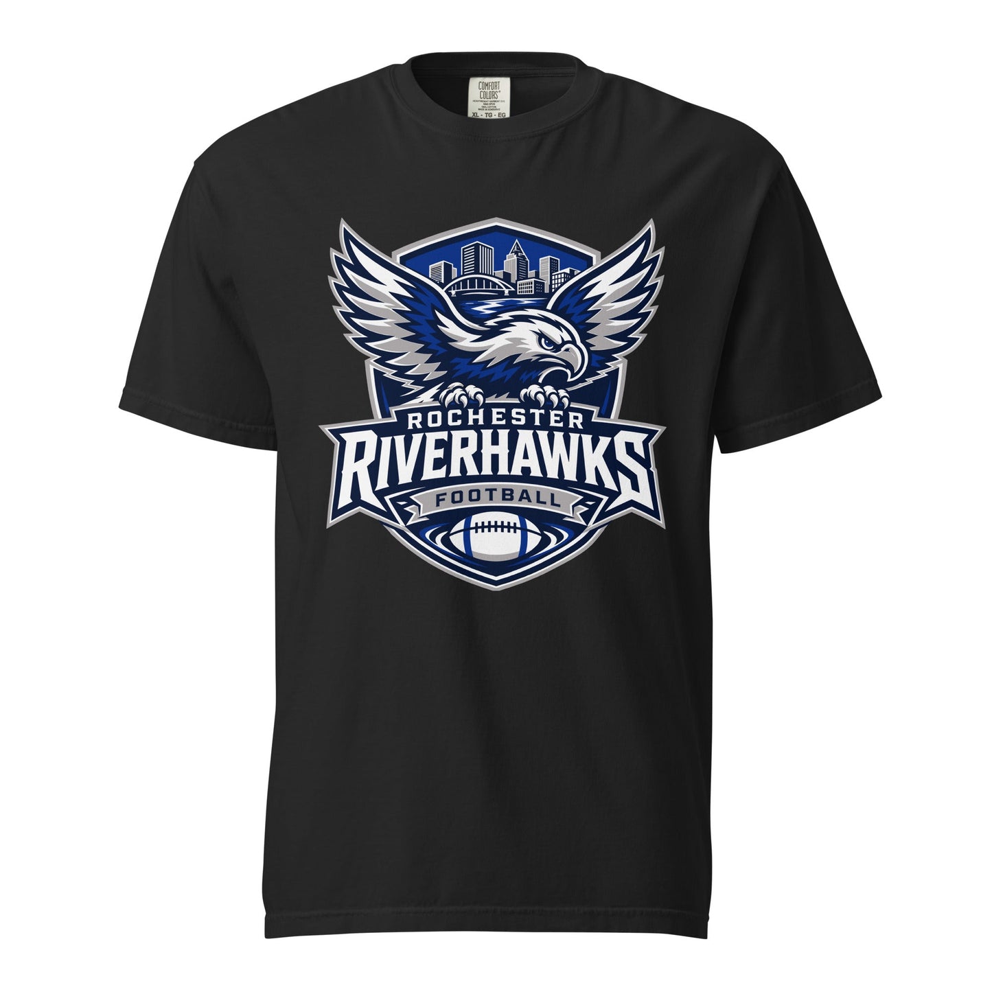 Signature | Comfort Colors T-Shirt | Rochester Riverhawks | Shield Logo