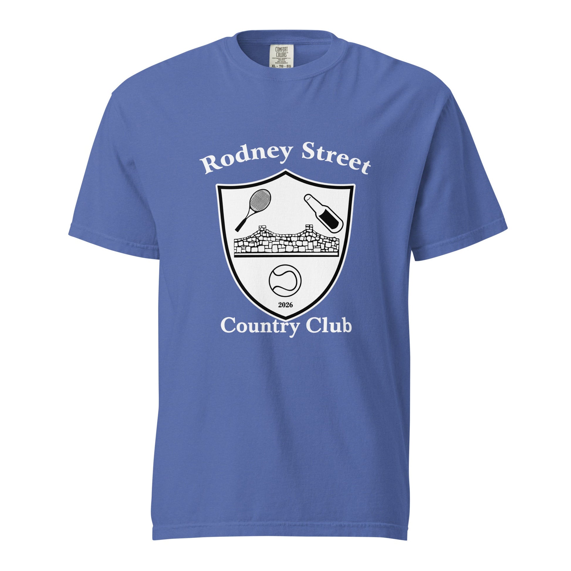 Signature | Comfort Colors T-Shirt | Rodney Street CC Tennis | Crest Logo