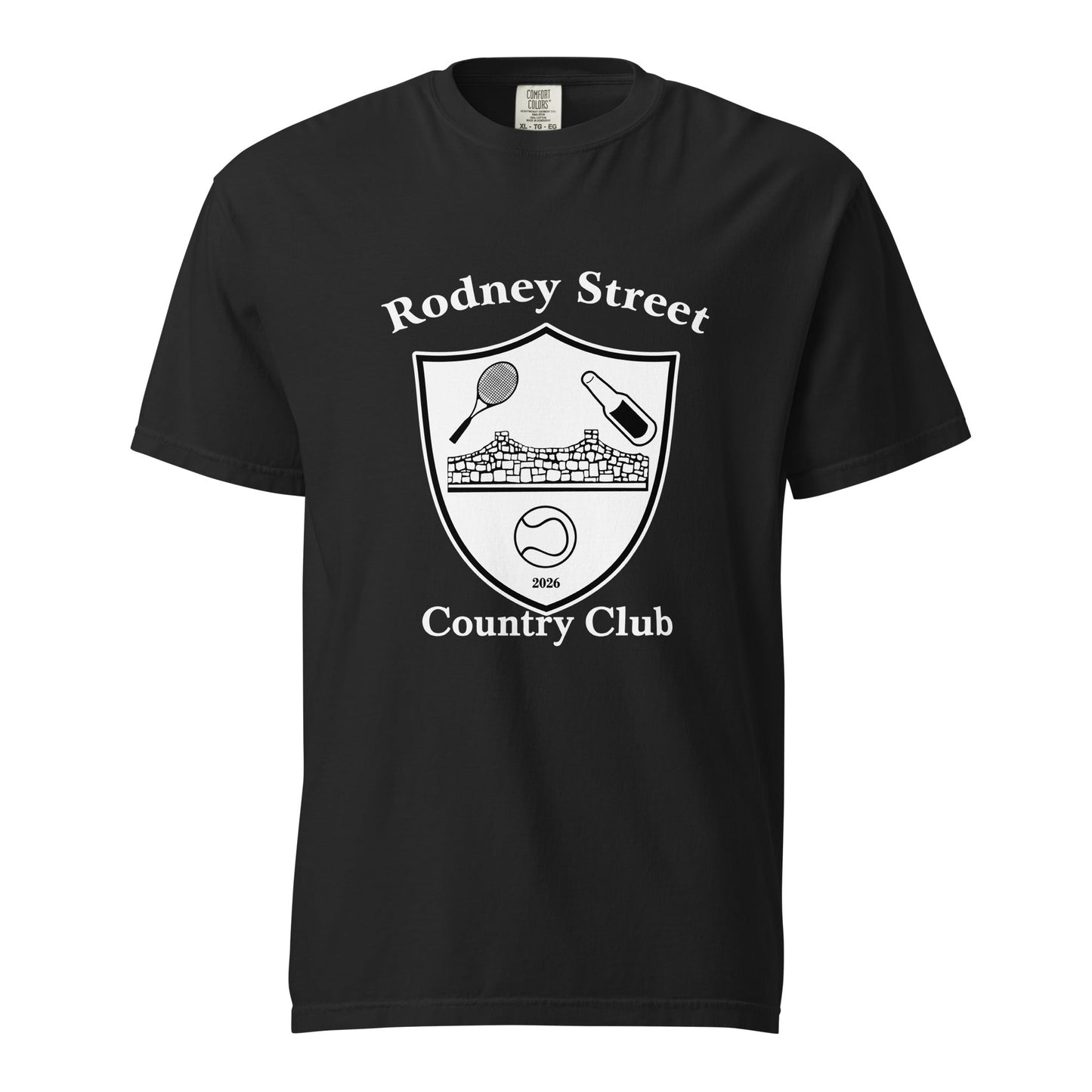 Signature | Comfort Colors T-Shirt | Rodney Street CC Tennis | Crest Logo