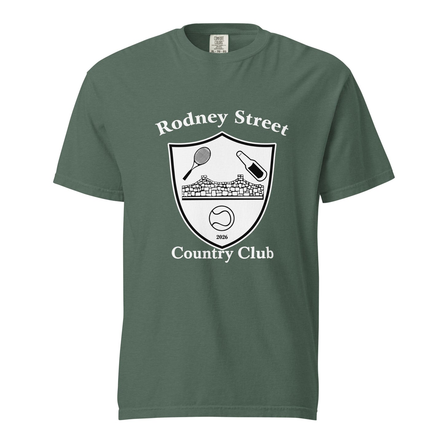 Signature | Comfort Colors T-Shirt | Rodney Street CC Tennis | Crest Logo